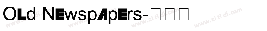 Old Newspapers字体转换